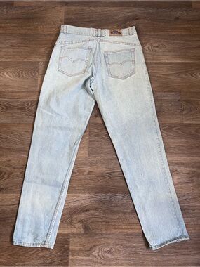 Vintage #1988 silver Tag Levi's light wash straight leg jeans #denim/A427
